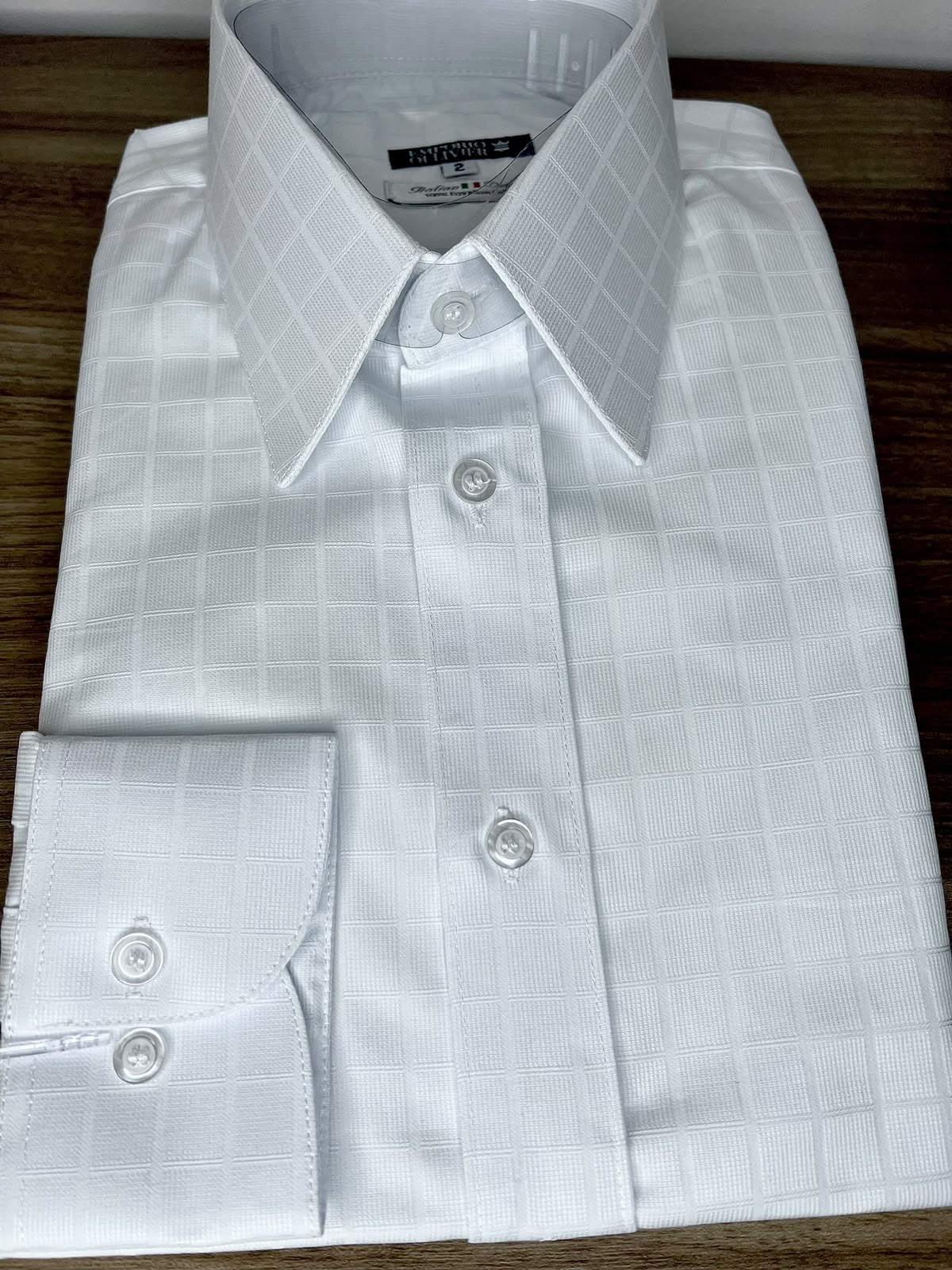 Camisa Fio Egípcio Designer Italiano — Ref. 008