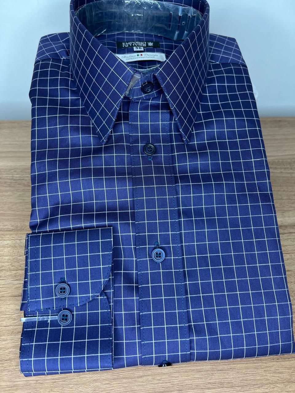 Camisa Fio Egípcio Designer Italiano — Ref. 031
