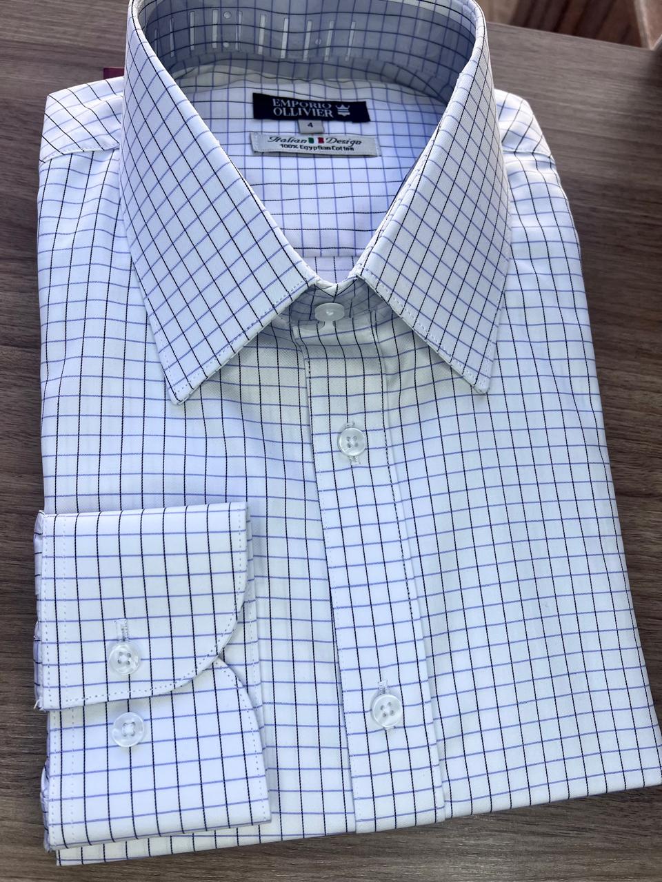 Camisa Fio Egípcio Designer Italiano — Ref. 027