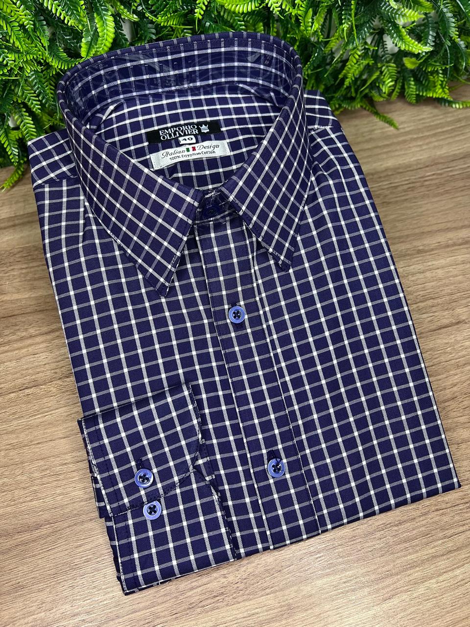 Camisa Fio Egípcio Designer Italiano — Ref. 035