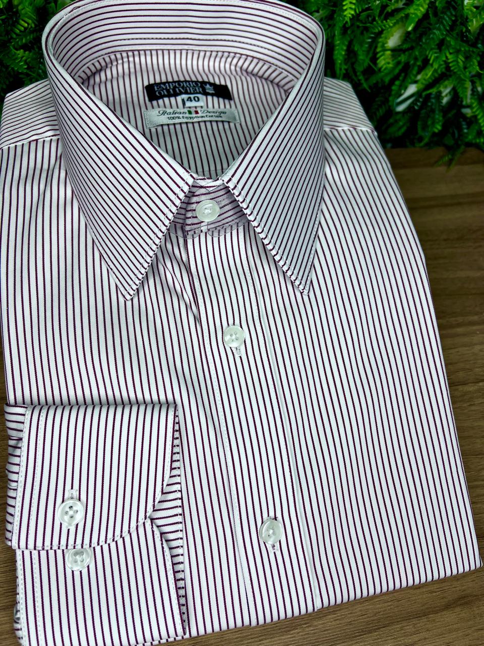 Camisa Fio Egípcio Designer Italiano — Ref. 037