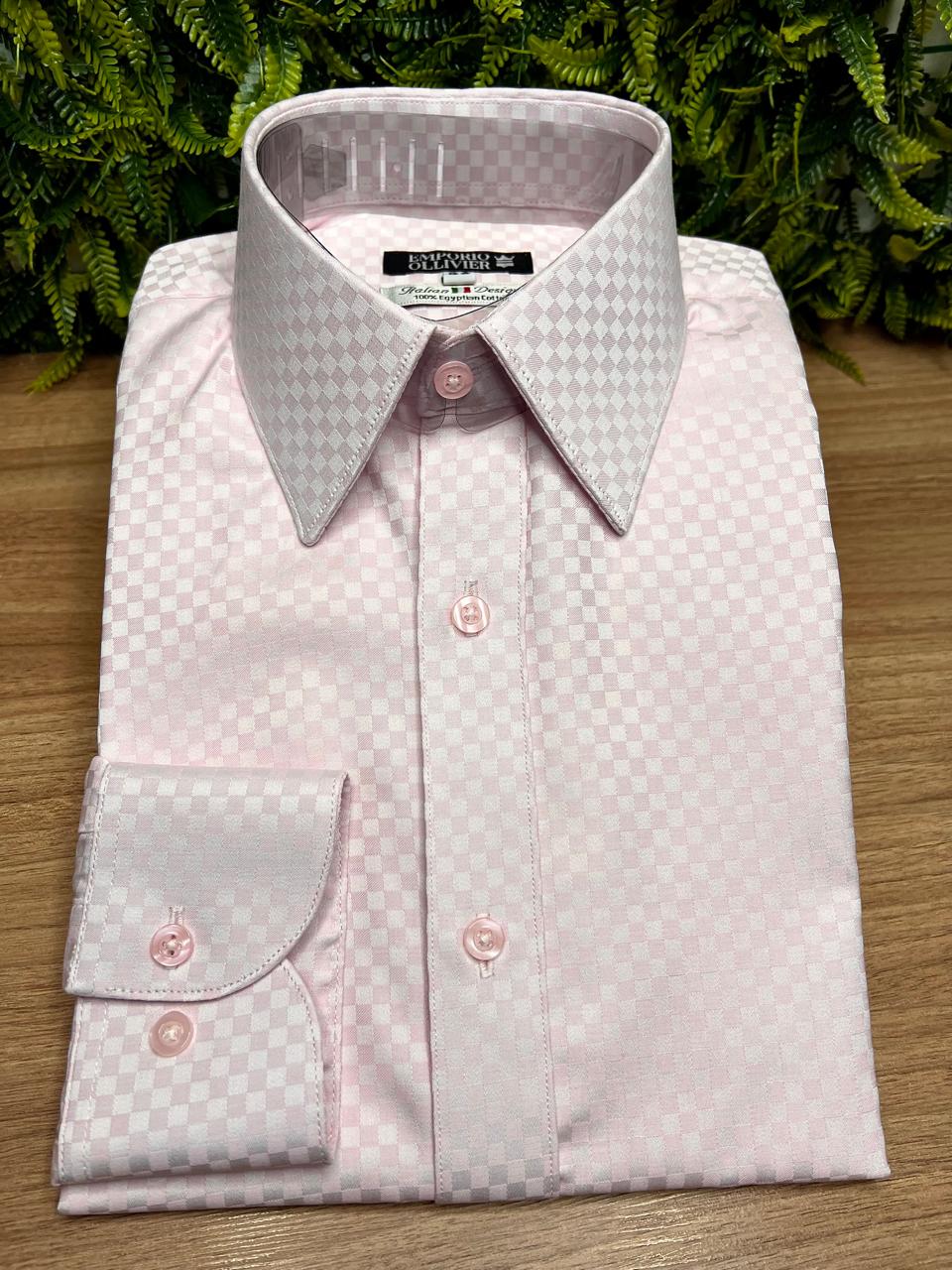 Camisa Fio Egípcio Designer Italiano — Ref. 042