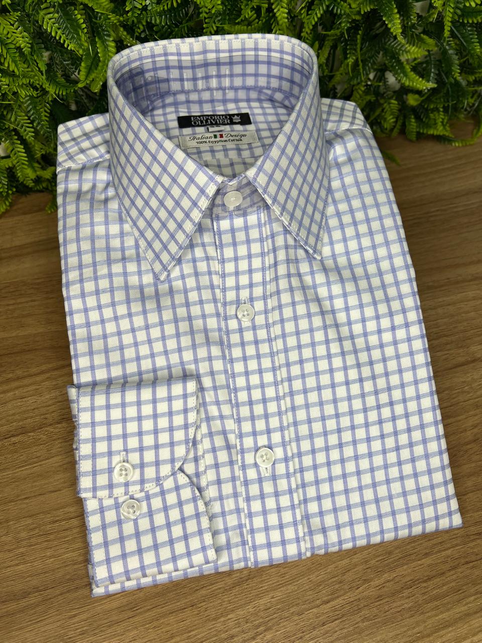 Camisa Fio Egípcio Designer Italiano — Ref. 040
