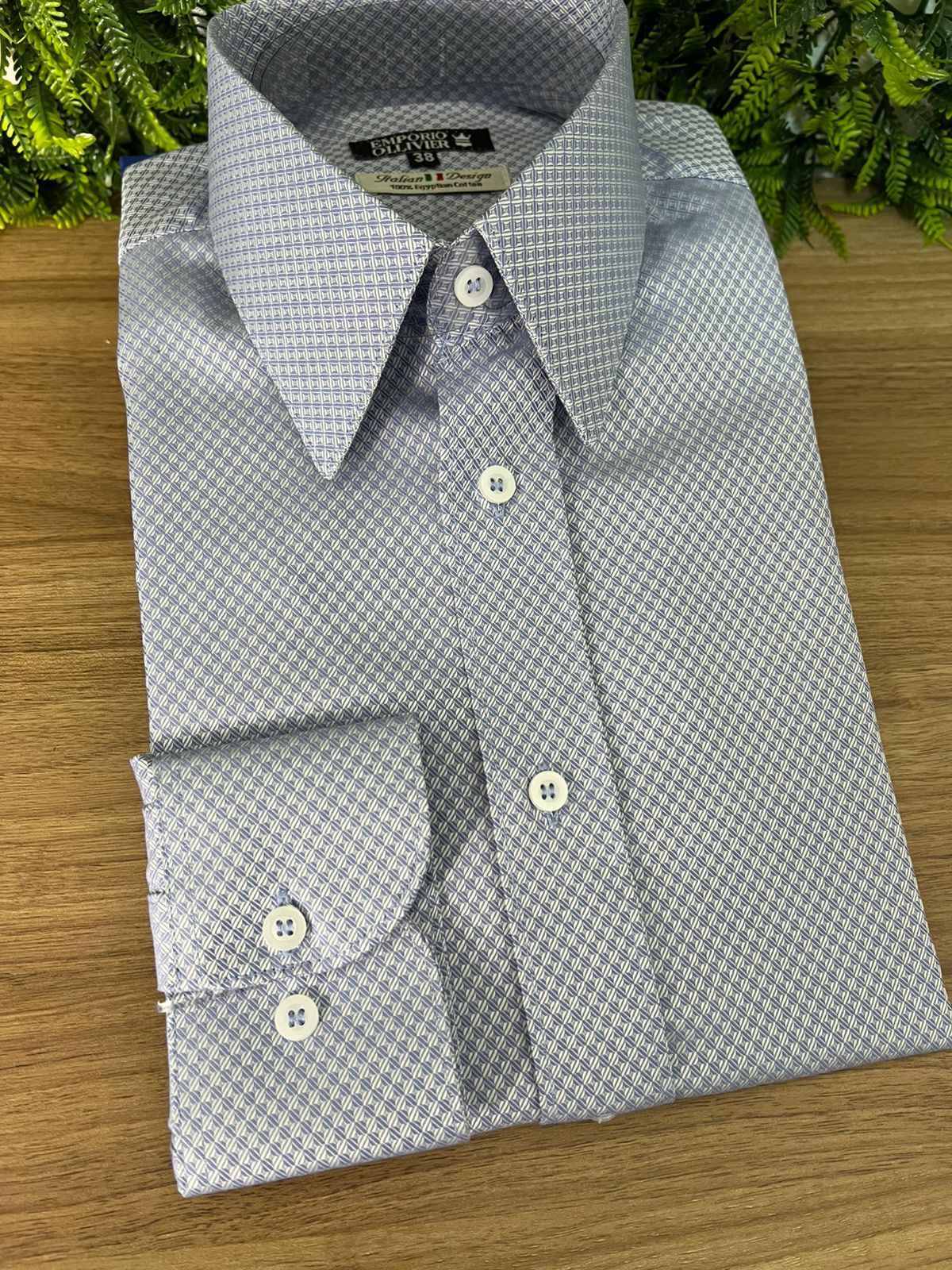 Camisa Fio Egípcio Designer Italiano — Ref. 019