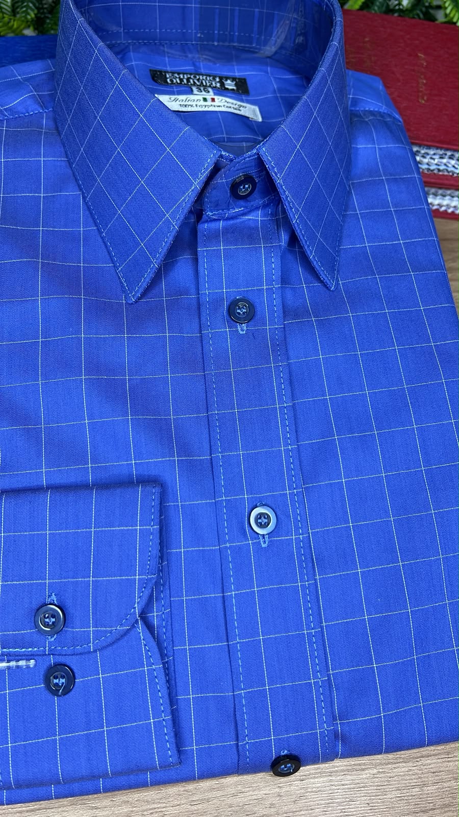 Camisa Fio Egípcio Designer Italiano — Ref. 010